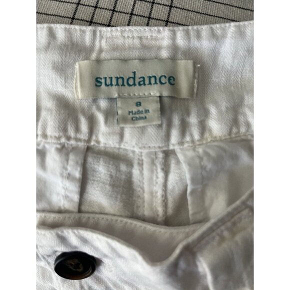 Sundance Straight Leg 100% Linen Pants With Pockets 8 Pleated Ankle High-Rise - Picture 3 of 3